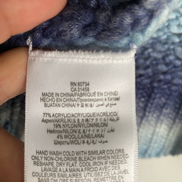 Cardigan Sweaters Blue White Navy Seas Combo Cardigan - S Knit Boho Oversized - Picture 4 of 7